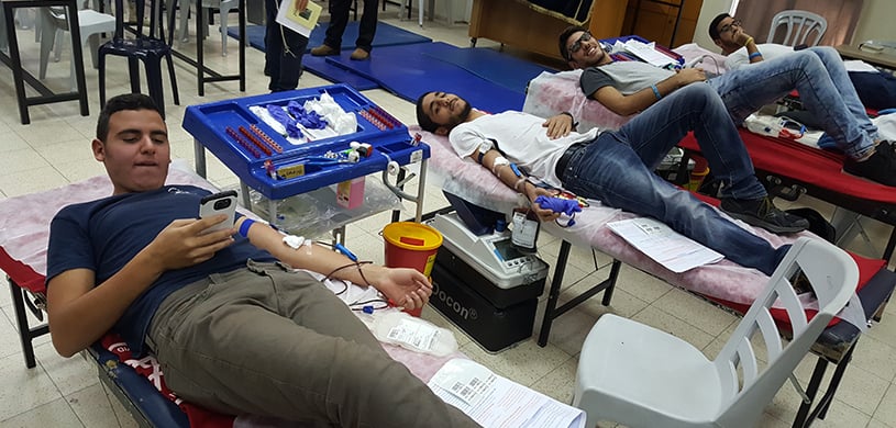 Blood Drive at AMIT Bar Ilan Netanya