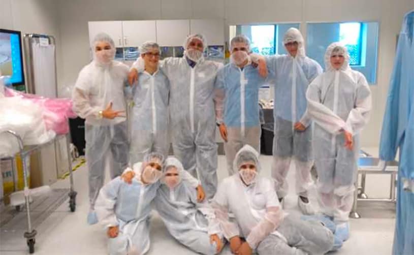 AMIT Dvir robotics team visits microchip manufacturer
