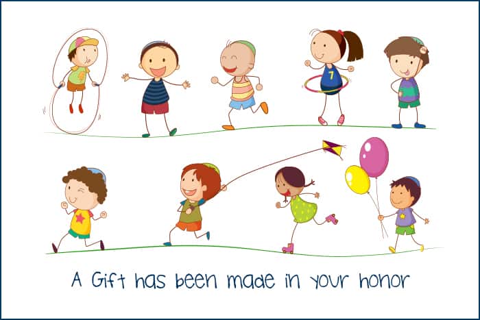 A gift has been made in your honor card
