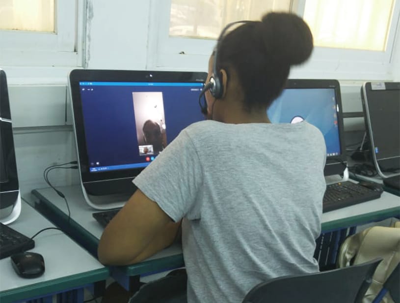 AMIT students Skype their way to better English